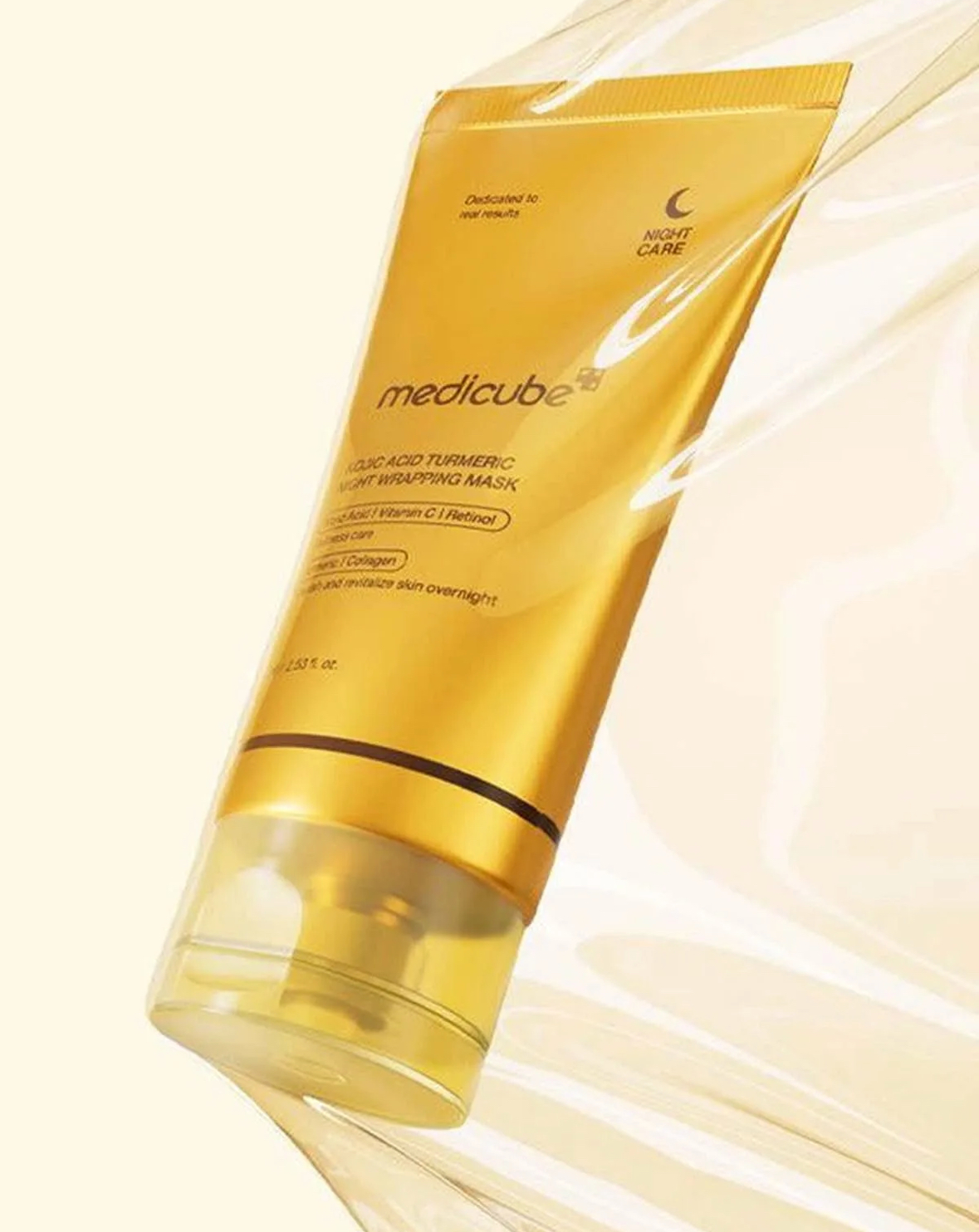 Medicube Kojic Acid Turmeric Night Wrapping Mask (75 ml) - Imagen 3
