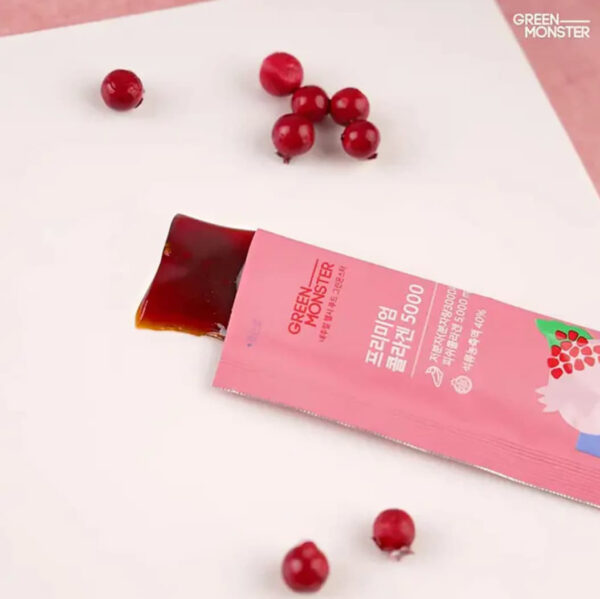 Green Monster Premium Collagen 5000 – Colágeno Marino Coreano con Granada - Imagen 2