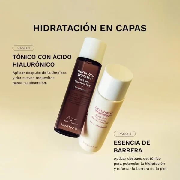 HaruHaru Wonder Black Rice Best Glow Trial Kit- Hidrata y Glow (Tamaño Viaje) - Imagen 4