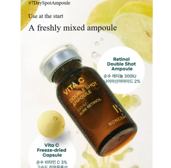 BONCEPT Vita C Double Shot Ampoule – Tratamiento Intensivo 7 Días Vitamina C + Retinol - Imagen 4