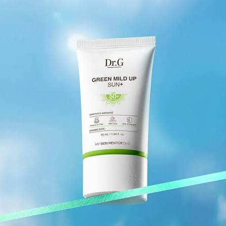 Protector Solar Mineral Calmante con Efecto Tone-Up Dr.G Green Mild Up Sun+ SPF5
