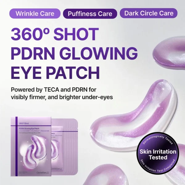 360° Shot PDRN Glowing Eye Patch (6 pares) - Imagen 2
