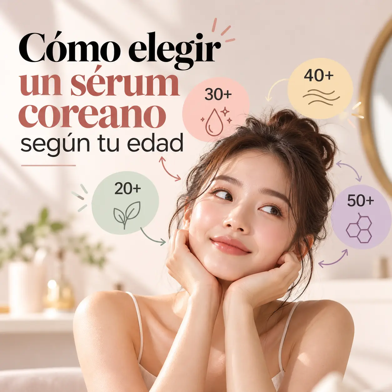 Guía para elegir sérum coreano según edad.