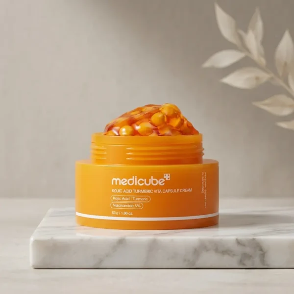 Medicube Kojic Acid Turmeric Vita Capsule Cream – Crema Antimanchas - Imagen 3