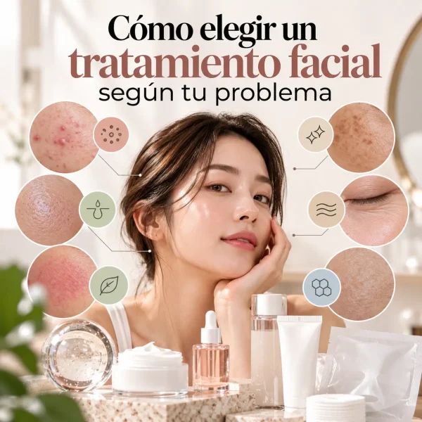 Guía para elegir tratamientos faciales según problemas de piel.