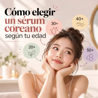 Guía para elegir sérum coreano según edad.