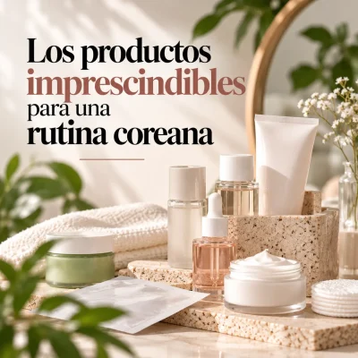 Productos esenciales para una rutina de belleza coreana completa.