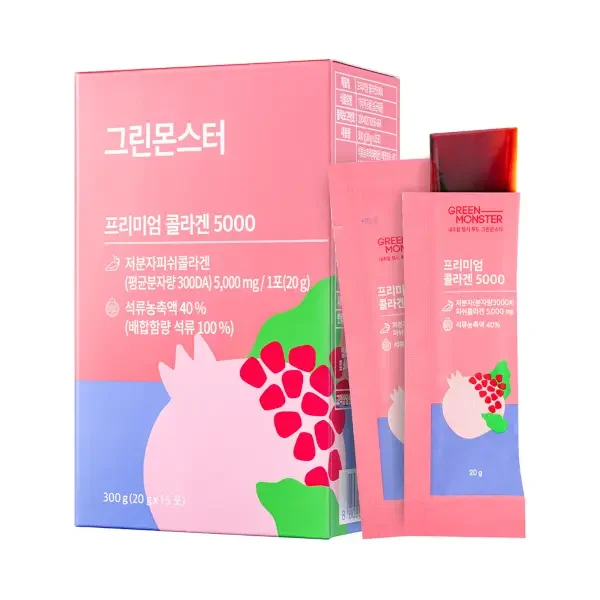 Green Monster Premium Collagen 5000 – Colágeno Marino Coreano con Granada